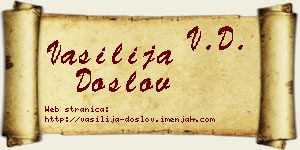 Vasilija Došlov vizit kartica